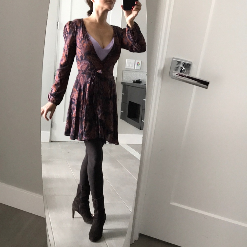 ⁉️SALE ECOTE PAISLEY WRAP DRESS SZ XS